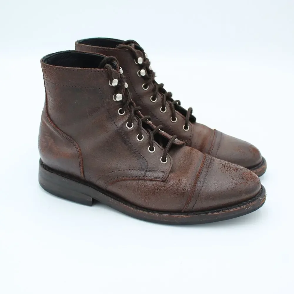 Thursday Boot Company Boots Captain Mens Size 7 Brown Leather Lace Up Preppy